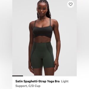 Lululemon Athletica Satin Spaghetti Strap Yoga Bra